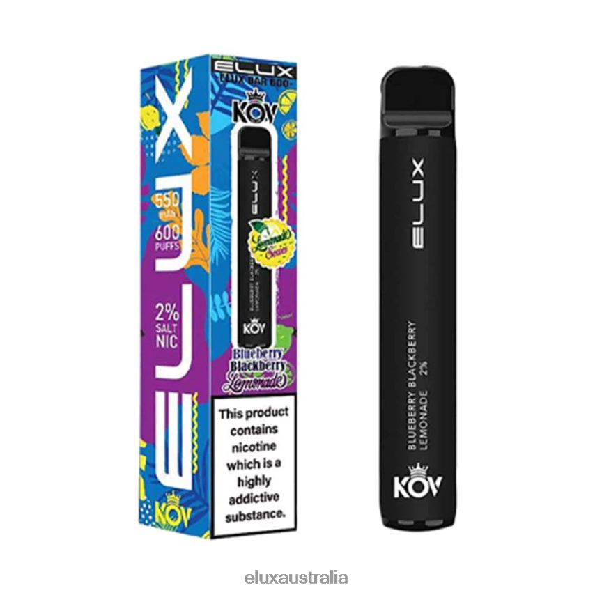 Elux Bar Lemonade Series Disposable Vape Blueberry Blackberry Lemonade BZ2F0P105 - ELUX vape flavours