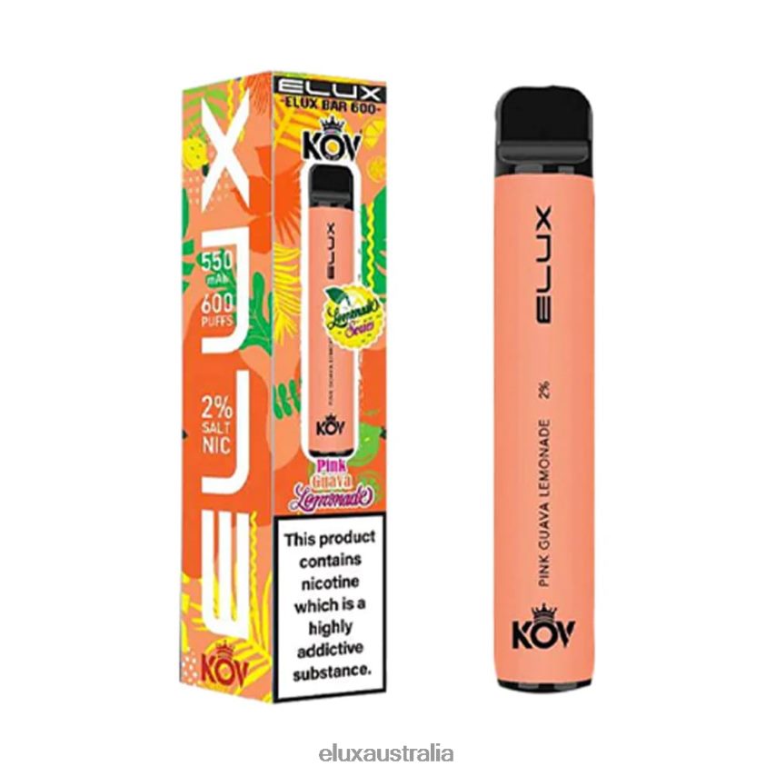 Elux Bar Lemonade Series Disposable Vape Pink Guava Lemonade BZ2F0P106 - ELUX Canberra