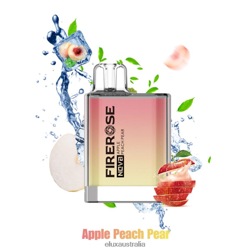 Elux Firerose Nova 600 Puffs Disposable Vape Apple Peach Pear BZ2F0P20 - ELUX vape juice amazon
