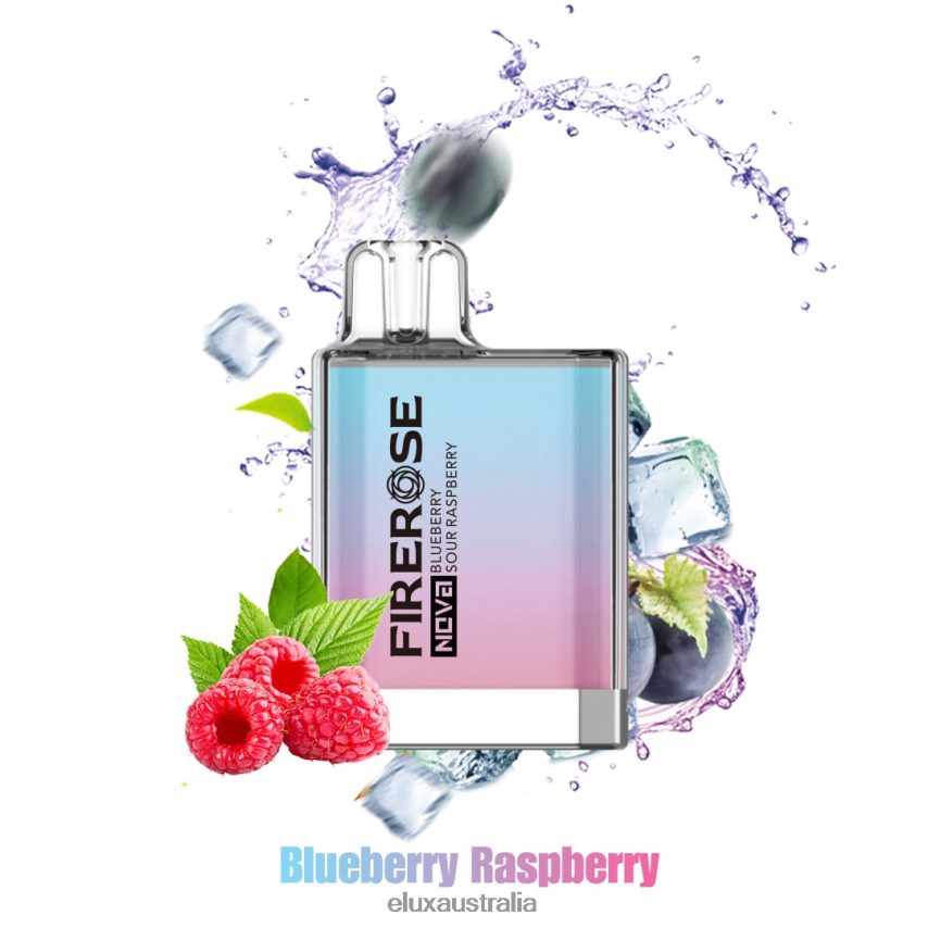Elux Firerose Nova 600 Puffs Disposable Vape Blueberry Sour Raspberry BZ2F0P22 - ELUX website Australia
