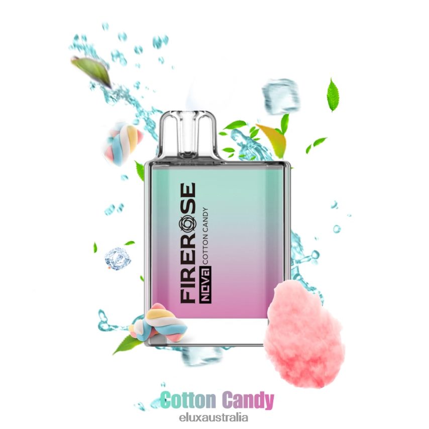 Elux Firerose Nova 600 Puffs Disposable Vape Cotton Candy BZ2F0P23 - ELUX vape near me