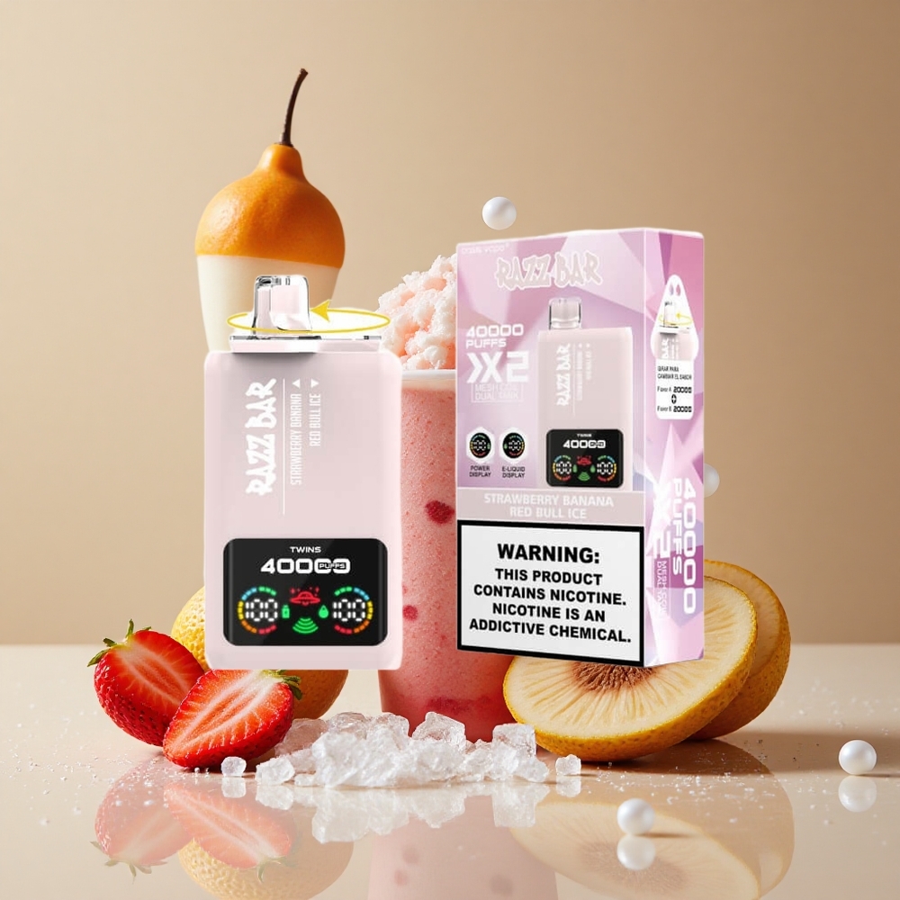 Razz Bar 40000 Puffs Disposable Vape Strawberry Banana Red Bull Ice with Power Screen Display wholesale Australia