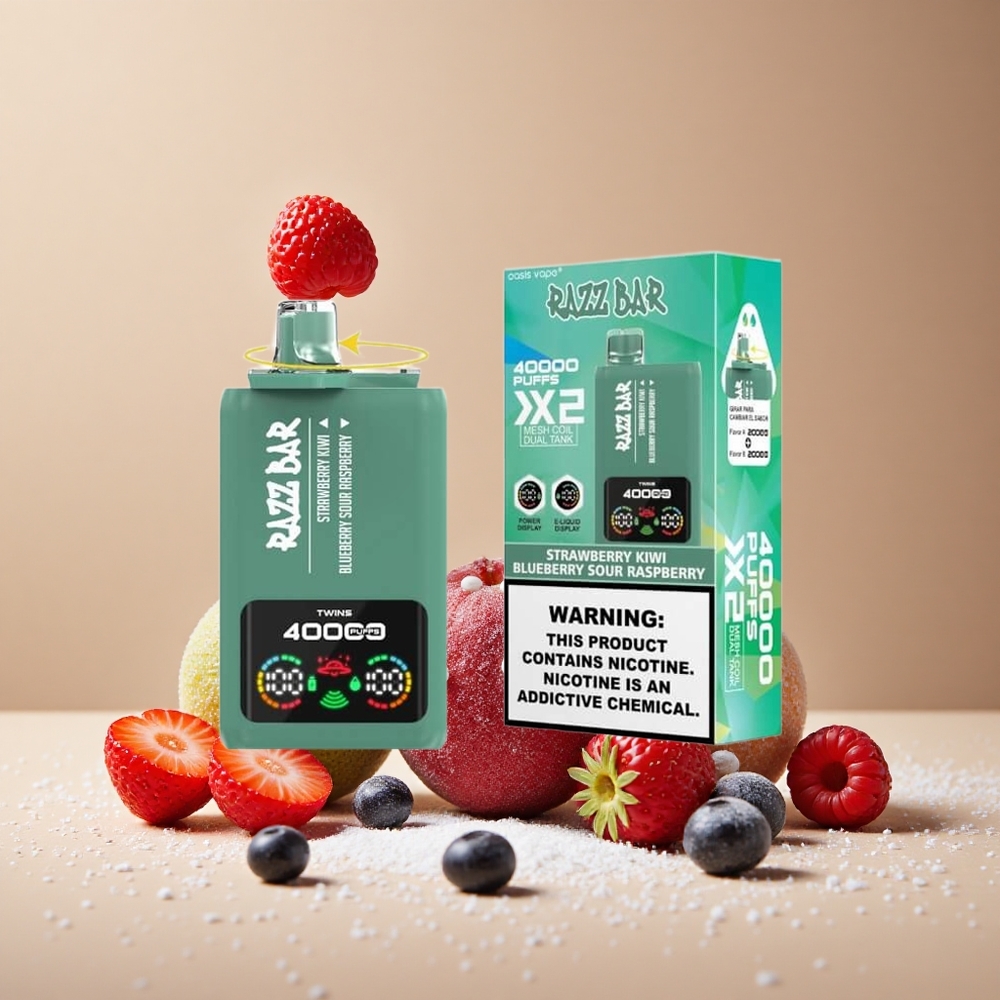Razz Bar 40000 Puffs Disposable Vape Strawberry Kiwi Blueberry Sour Raspberry Power Screen Display wholesale Australia