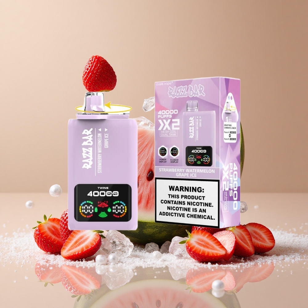 Razz Bar 40000 Puffs Disposable Vape Strawberry Watermelon Grape Ice Power Screen Display wholesale Australia