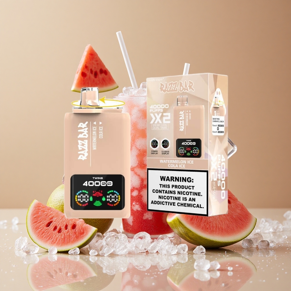 Razz Bar 40000 Puffs Disposable Vape Watermelon Ice_Cola Ice Power Screen Display wholesale Australia