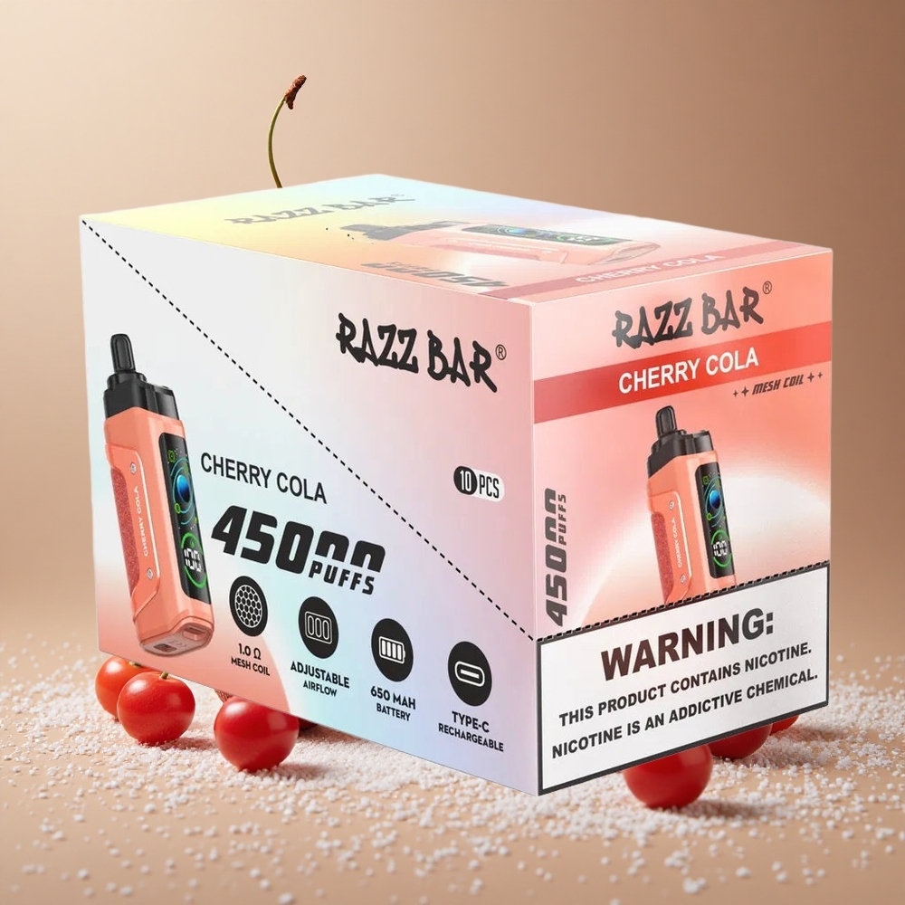 Razz Bar 45000 Puffs Disposable Vape Cherry Cola Adjustable Airflow wholesale Australia