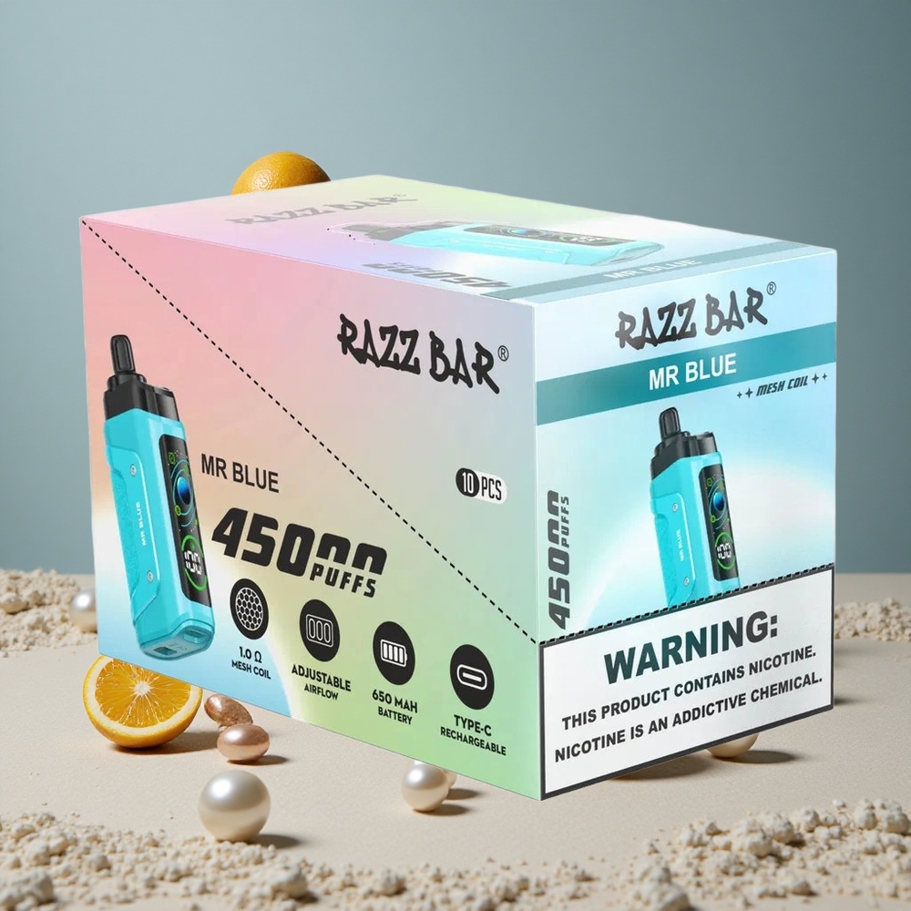 Razz Bar 45000 Puffs Disposable Vape Mr Blue Adjustable Airflow wholesale Australia