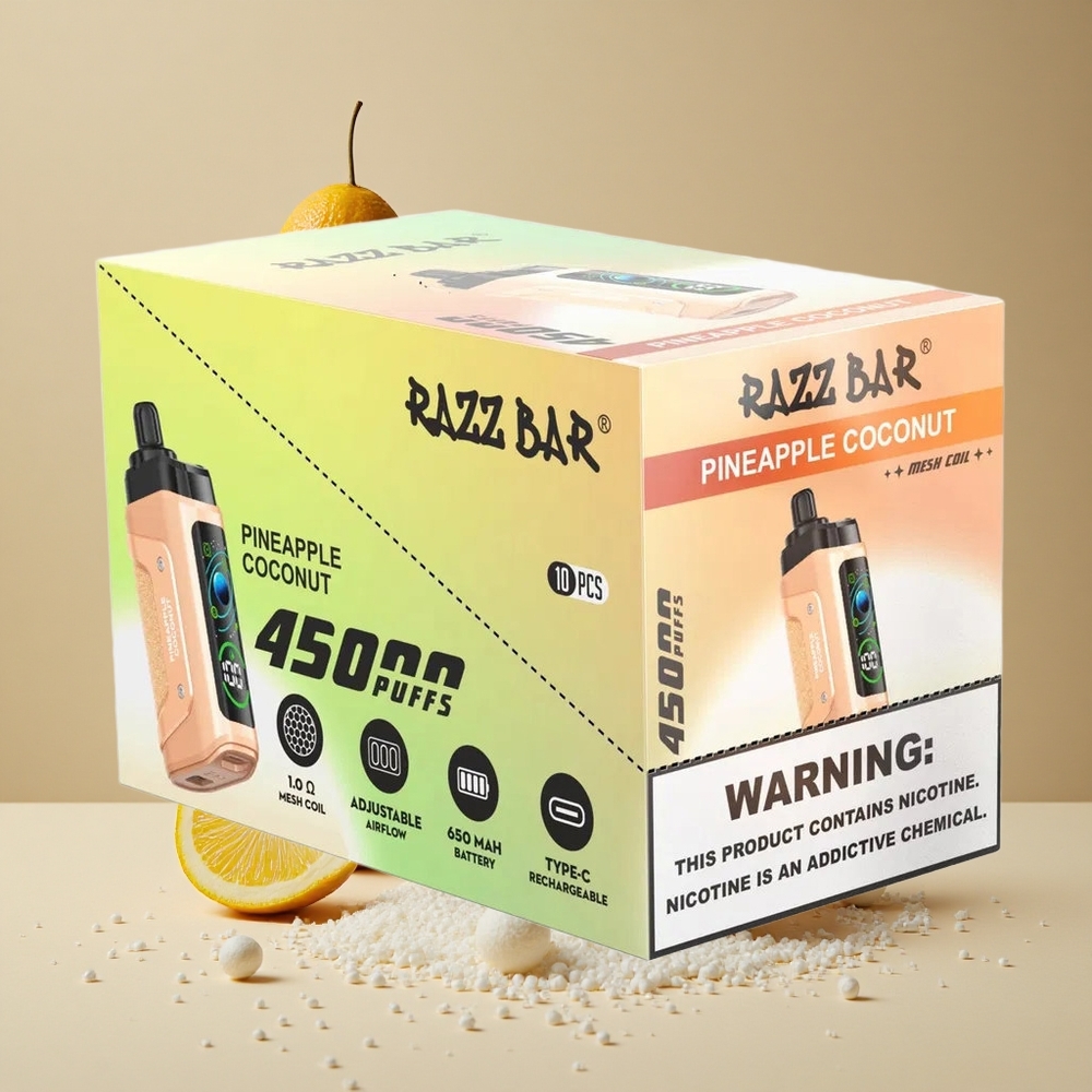 Razz Bar 45000 Puffs Disposable Vape Pineapple Coconut Adjustable Airflow wholesale Australia