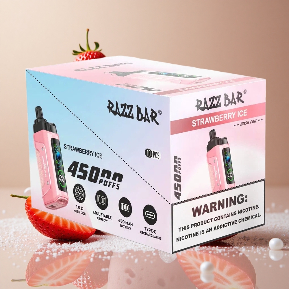 Razz Bar 45000 Puffs Disposable Vape Strawberry Ice Adjustable Airflow wholesale Australia