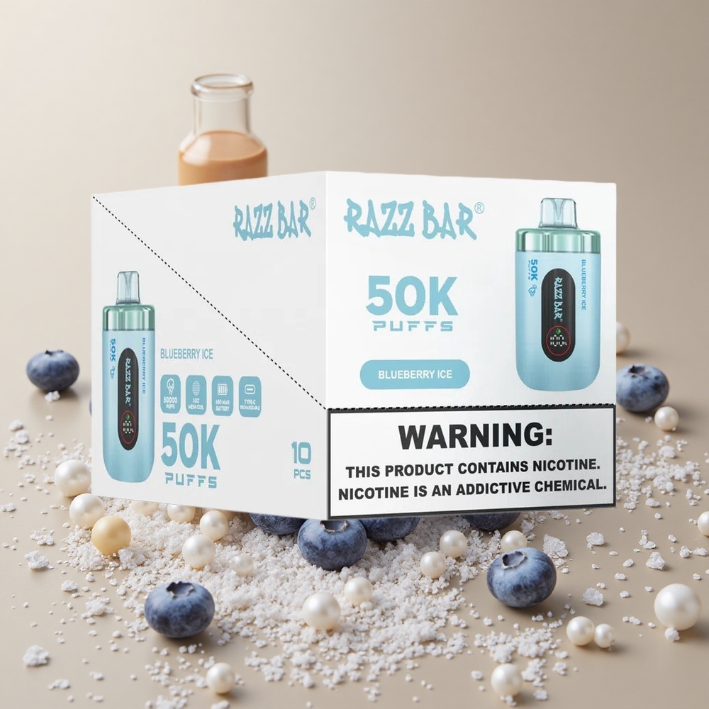 Razz Bar 50K Puffs Disposable Vape Blueberry Ice Type-C Rechargeable wholesale Australia