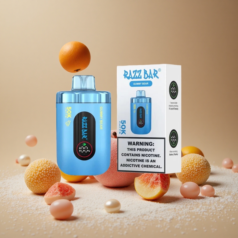 Razz Bar 50K Puffs Disposable Vape Gummy Bear Type-C Rechargeable wholesale Australia