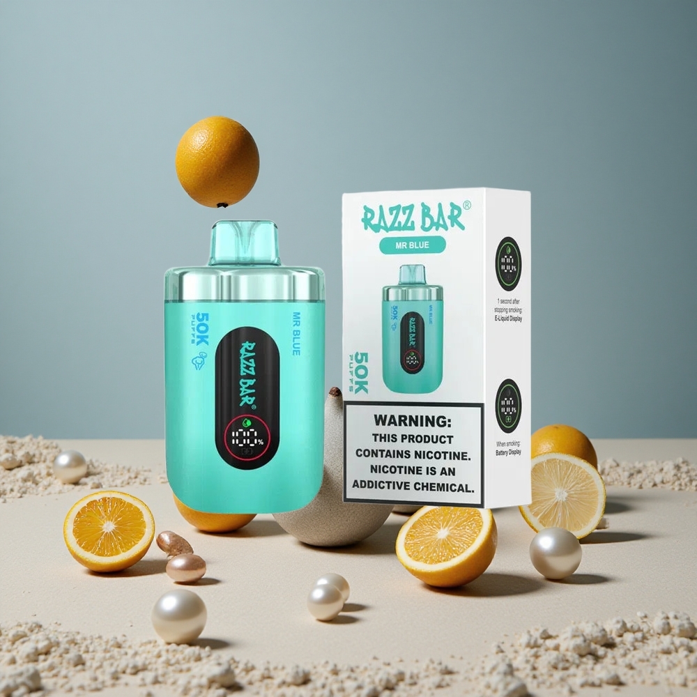 Razz Bar 50K Puffs Disposable Vape Mr Blue Type-C Rechargeable wholesale Australia