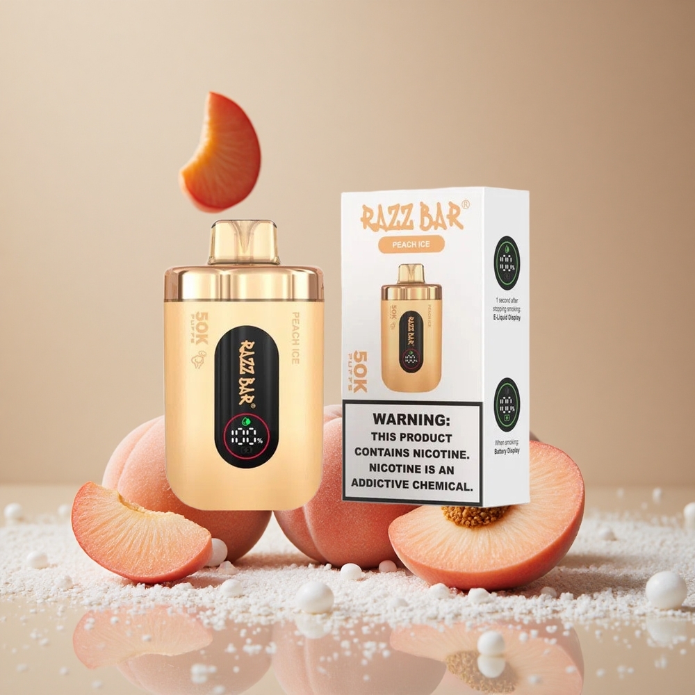 Razz Bar 50K Puffs Disposable Vape Peach Ice Type-C Rechargeable wholesale Australia