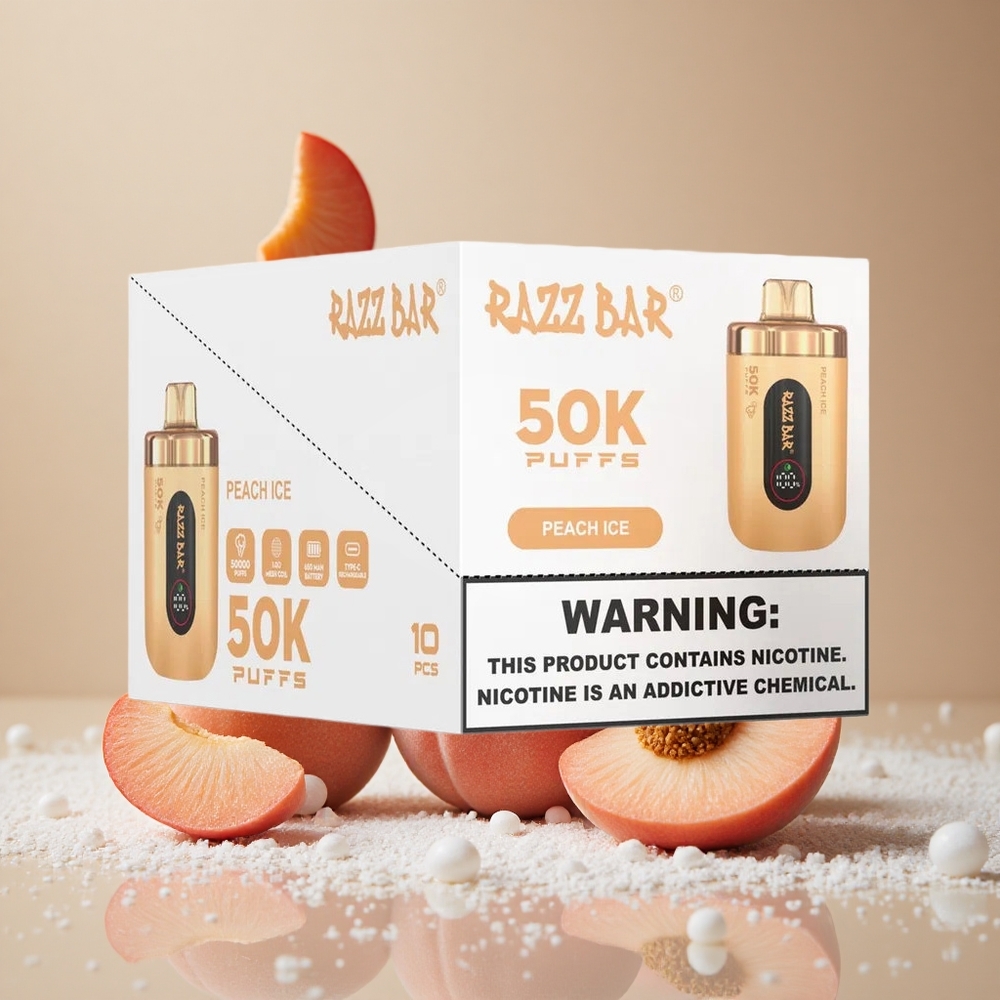 Razz Bar 50K Puffs Disposable Vape Peach Ice Type-C Rechargeable wholesale Australia