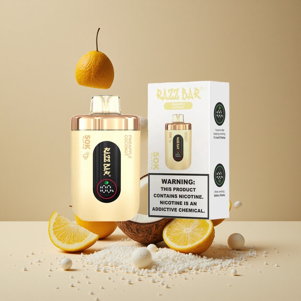 Razz Bar 50K Puffs Disposable Vape Pineapple Coconut 650mAh wholesale Australia