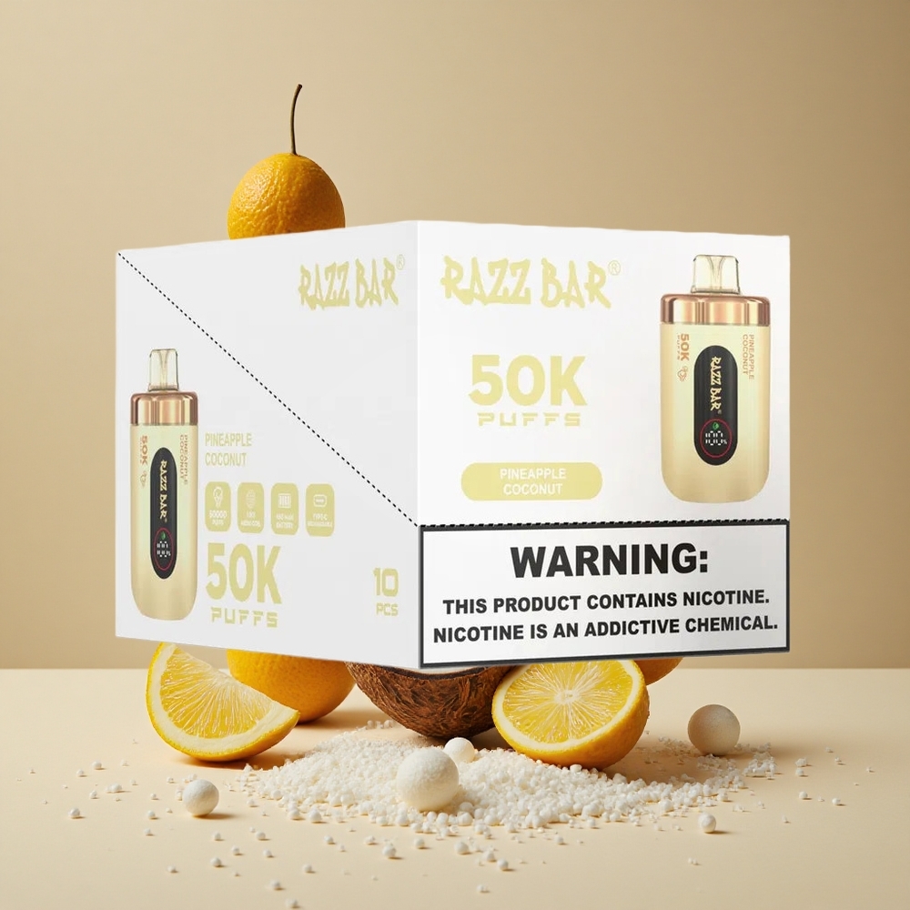 Razz Bar 50K Puffs Disposable Vape Pineapple Coconut 650mAh wholesale Australia