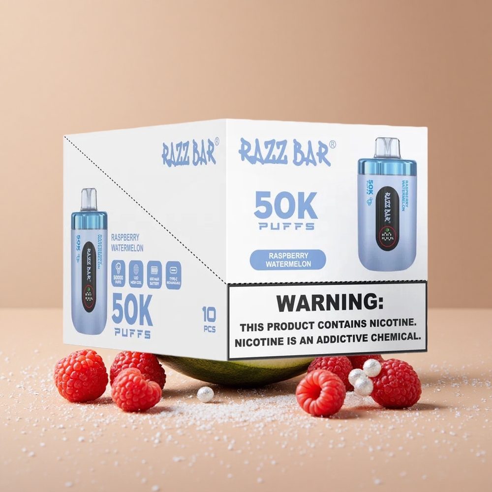 Razz Bar 50K Puffs Disposable Vape Raspberry Watermelon Type-C Rechargeable wholesale Australia