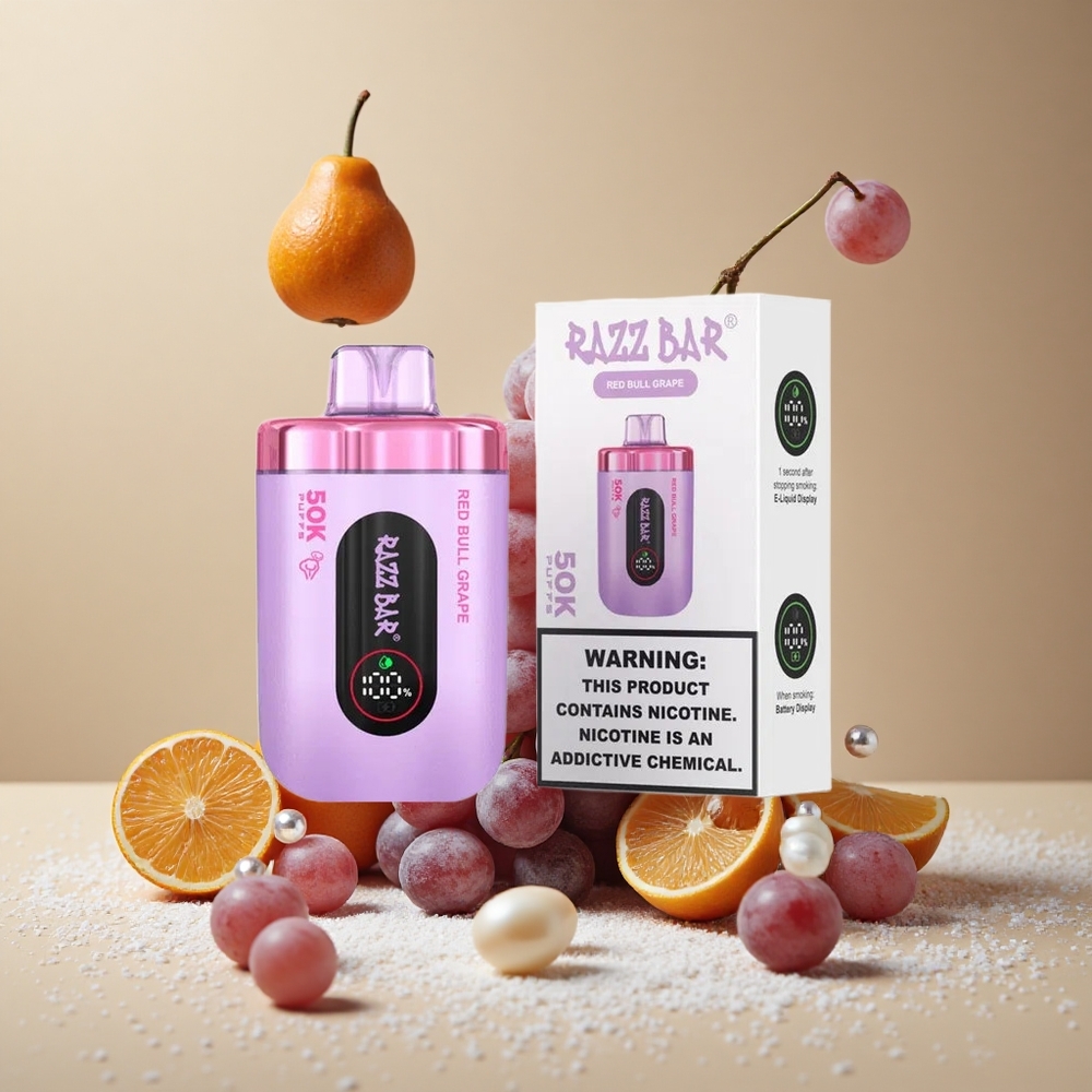 Razz Bar 50K Puffs Disposable Vape Red Bull Grape Type-C Rechargeable wholesale Australia