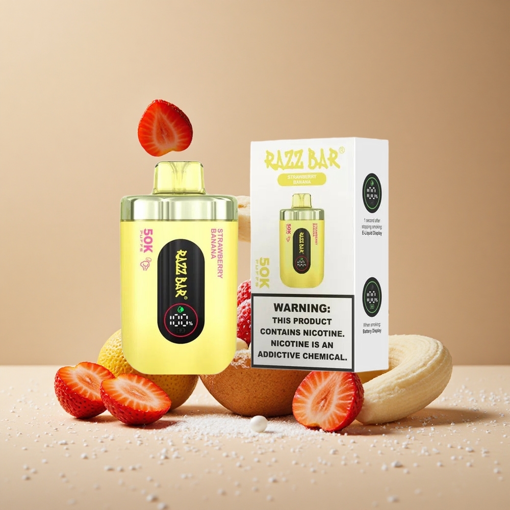 Razz Bar 50K Puffs Disposable Vape Strawberry Banana Type-C Rechargeable wholesale Australia