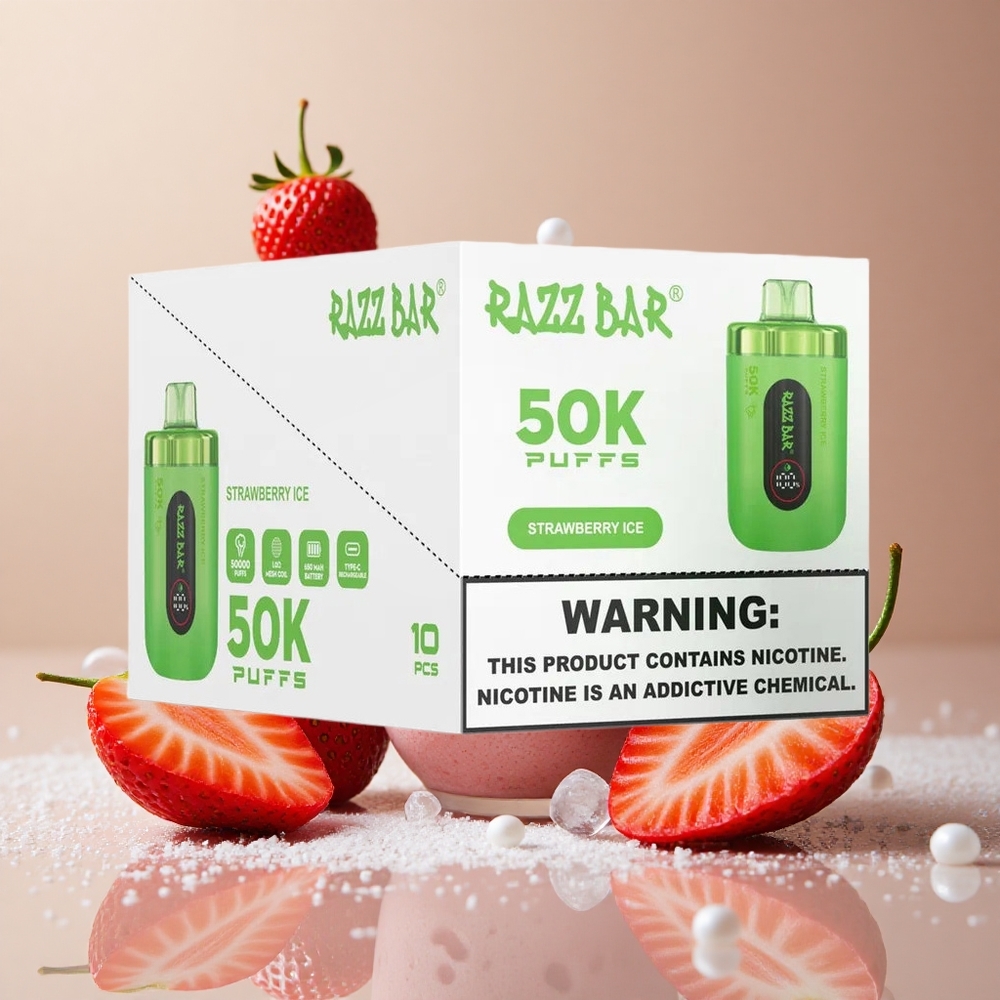 Razz Bar 50K Puffs Disposable Vape Strawberry Ice Type-C Rechargeable wholesale Australia
