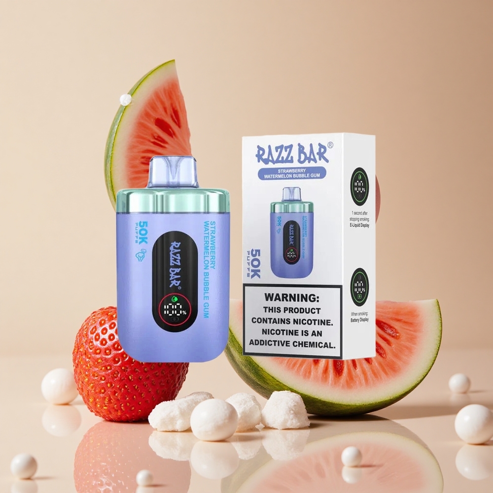Razz Bar 50K Puffs Disposable Vape Strawberry Watermelon Bubble Gum Type-C Rechargeable wholesale Australia