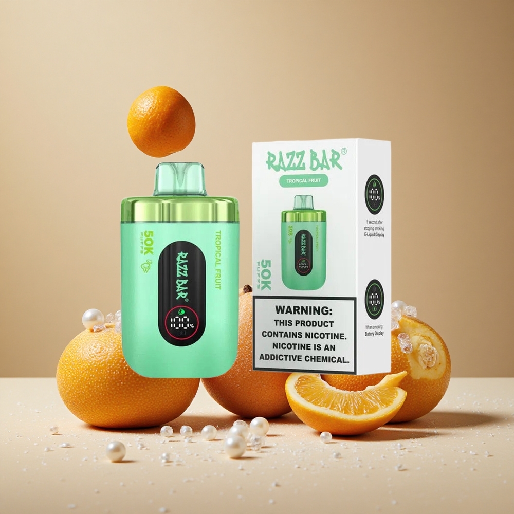 Razz Bar 50K Puffs Disposable Vape Tropical Fruit Type-C Rechargeable wholesale Australia