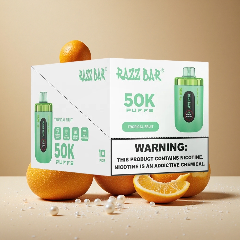 Razz Bar 50K Puffs Disposable Vape Tropical Fruit Type-C Rechargeable wholesale Australia