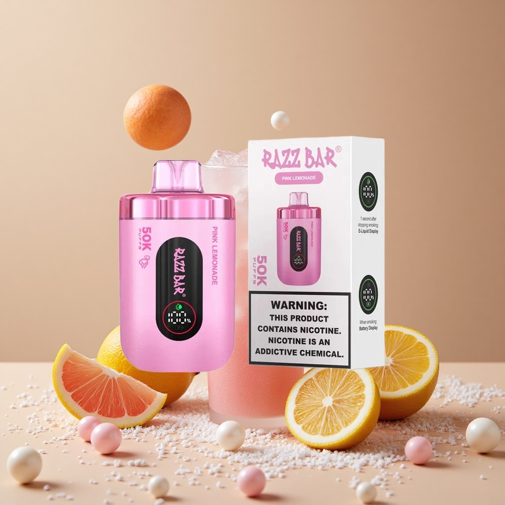 Razz Bar 50K Puffs Pink Lemonade Disposable Vape Type-C Rechargeable wholesale Australia