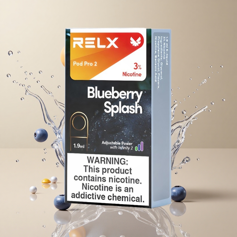 RELX Pod Pro 2 600 Puffs Blueberry Splash Vape Device Wholesale Australia