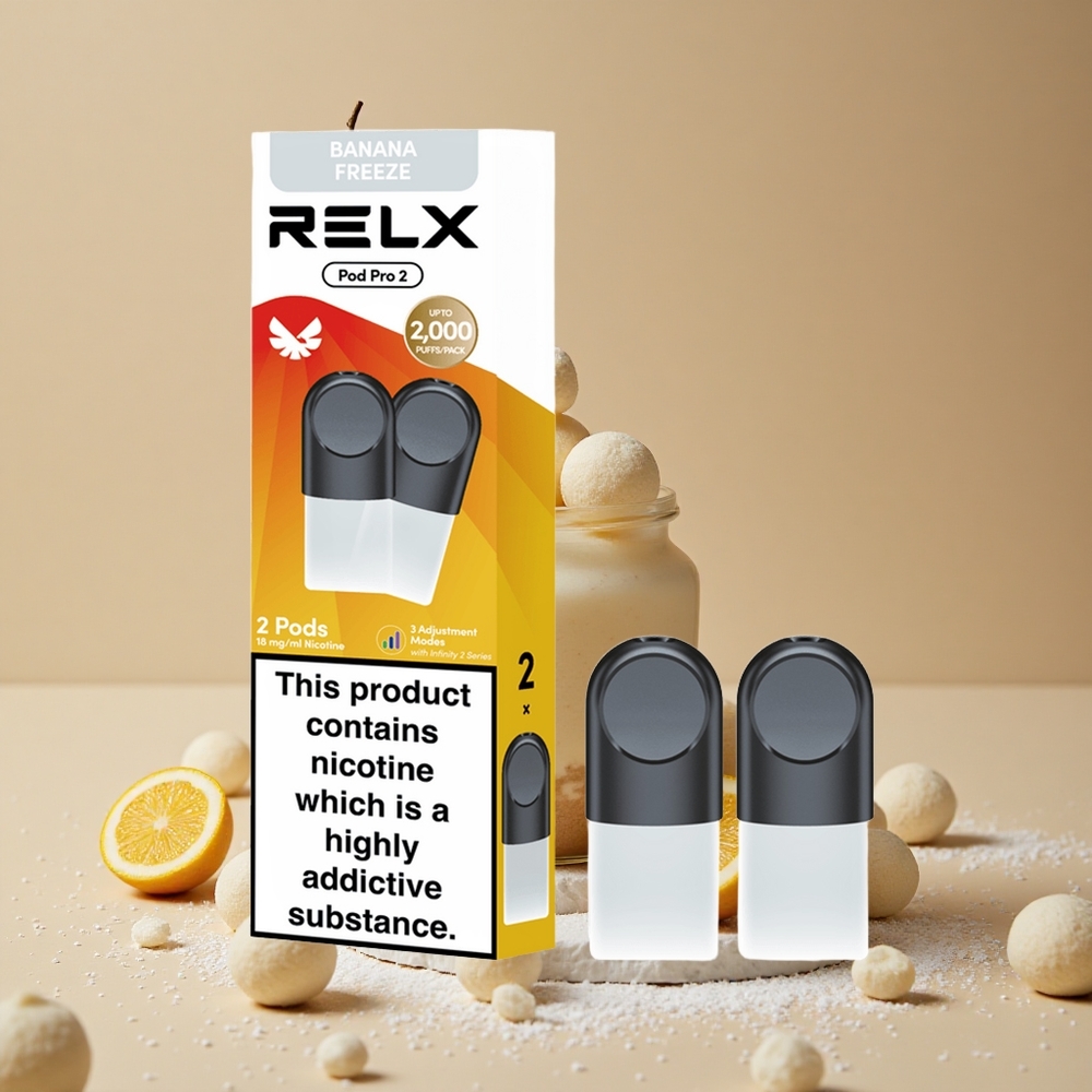 RELX Pod Pro 2 600 Puffs Dessert-Banana Freeze Vape Device wholesale Australia