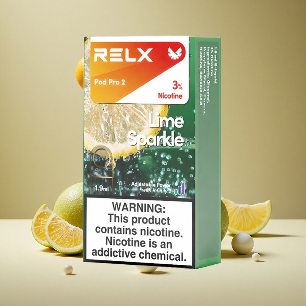 RELX Pod Pro 2 600 Puffs Lime Sparkle Vape Device Wholesale Australia