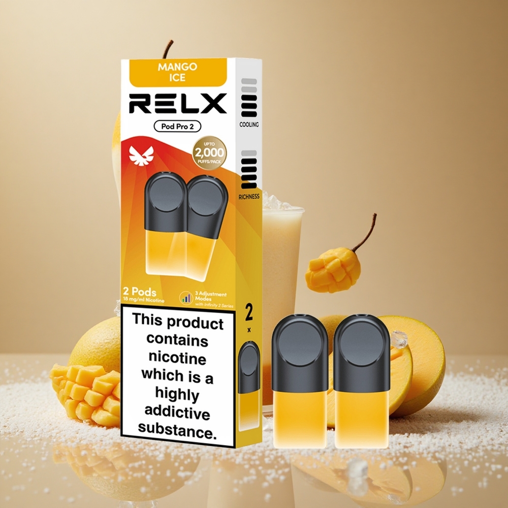 RELX Pod Pro 2 600 Puffs Mango Ice Vape Device Wholesale Australia