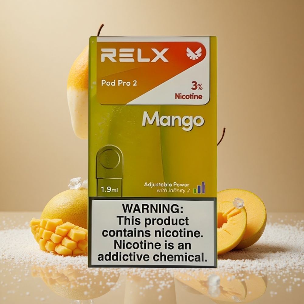 RELX Pod Pro 2 600 Puffs Mango Ice Vape Device Wholesale Australia